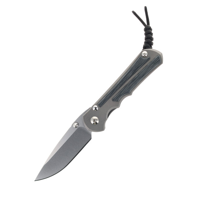 Chis Reeve Large Inkosi Folding Knife Sand Blasted Titanium & Black Micarta Inlay Drop Point Magnacut LIN-1012 Chis Reeve Large Inkosi Folding Knife Sand Blasted Titanium & Black Micarta Inlay Drop Point Magnacut LIN-1012