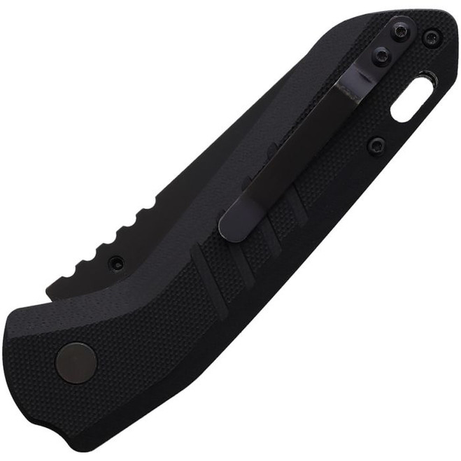 Se7en Plus Soldier Folding Knife Black G10 Handle D2 Tanto Plain Edge Black Finish SPL240508BK Se7en Plus Soldier Folding Knife Black G10 Handle D2 Tanto Plain Edge Black Finish SPL240508BK