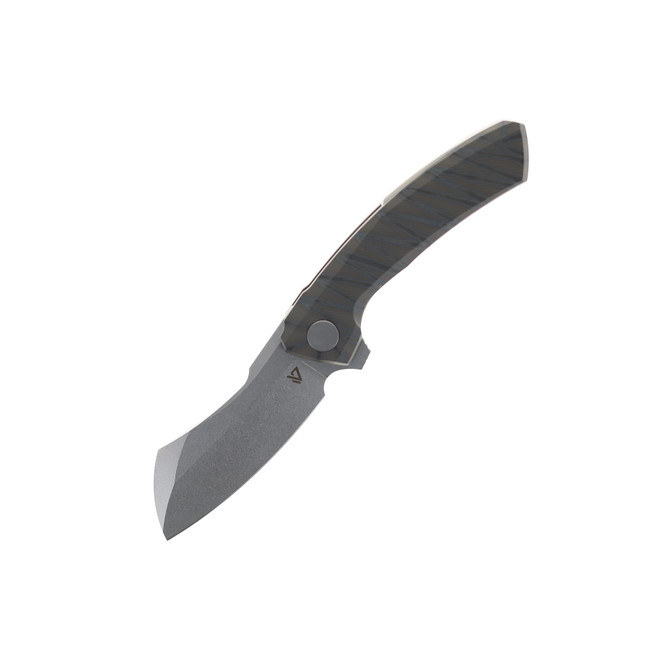 Vanguard Knives Mini Cleaver Flipper Folding Knife Flame Titanium Handle Stonewashed M390 Blade Vanguard Knives Mini Cleaver Flipper Folding Knife Flame Titanium Handle Stonewashed M390 Blade