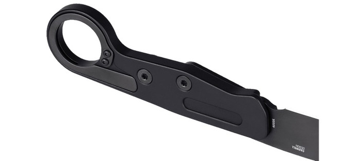 CRKT Provoke EDC Folding Knife Black Aluminum Handle D2 Drop Point Plain Edge 4050K