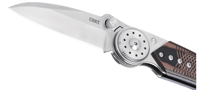 CRKT Walker Blade Lock Folding Knife Black/Brown G10 Handle 14C28N