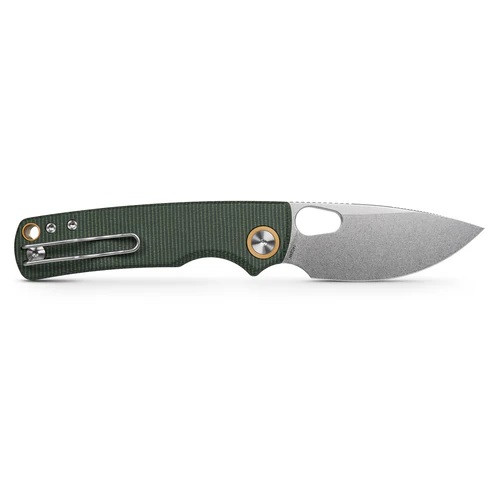 Vosteed Porcupine Folding Knife Green Micarta Handle 14C28N Drop