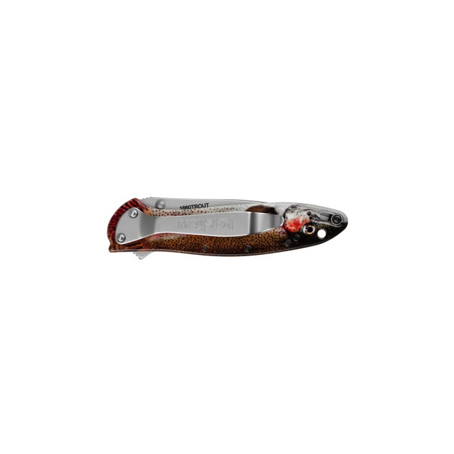 Kershaw Leek Folding Knife Rainbow Trout Aluminum Handle 14C28N