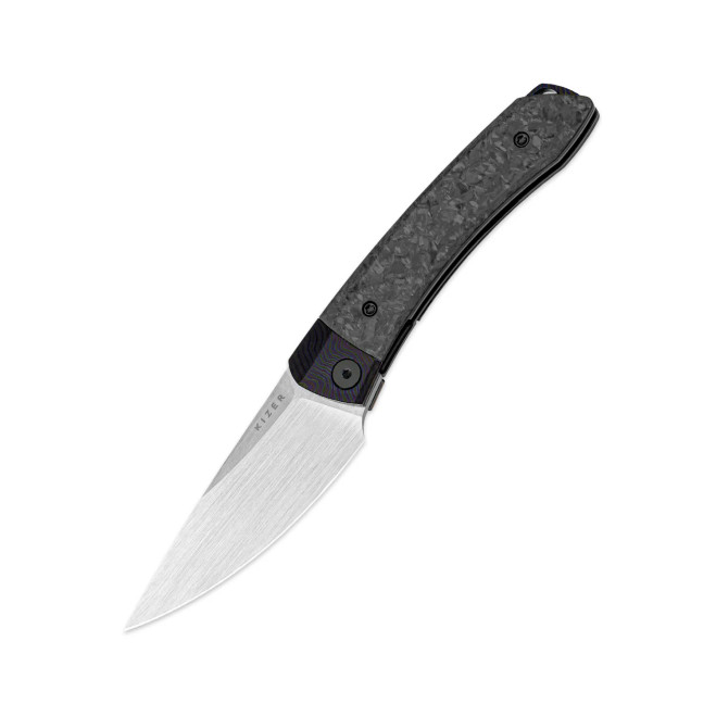 Kizer Mini MoMo Folding Knife Timascus/Marble Carbon Fiber
