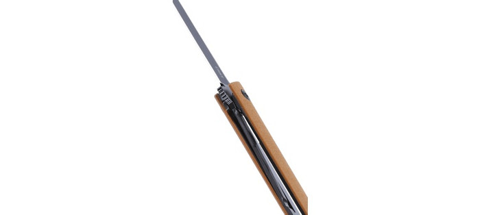 CRKT CEO Flipper Folding Knife Desert Tan GFN Handle AUS 8 Plain Black Blade 7097DK