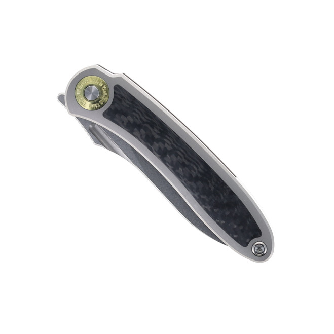 TwoSun Folding Knife Titanium/Carbon Fiber Handle 14C28N Plain