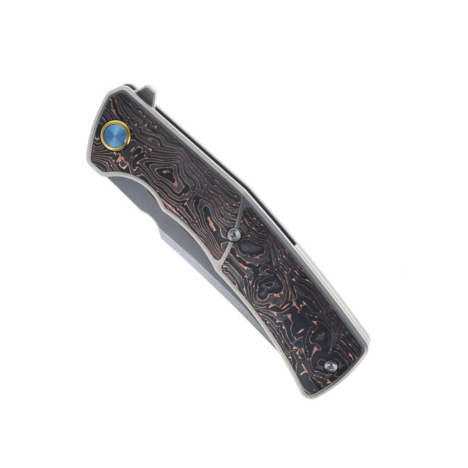 SixLeaf Hero Folding Knife Titanium/Carbon Fiber Handle M390 Plain