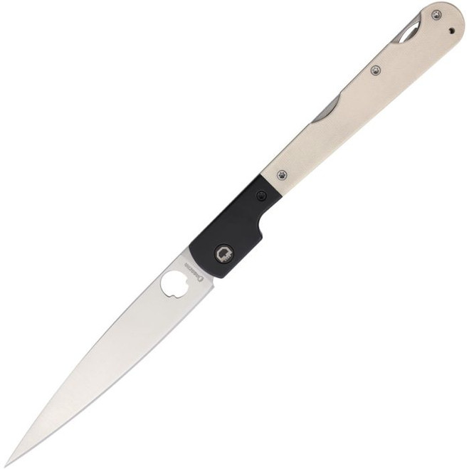 ろんろん Daggerr Corso Folding Knife White G10 Handle VG-10 Spear Point