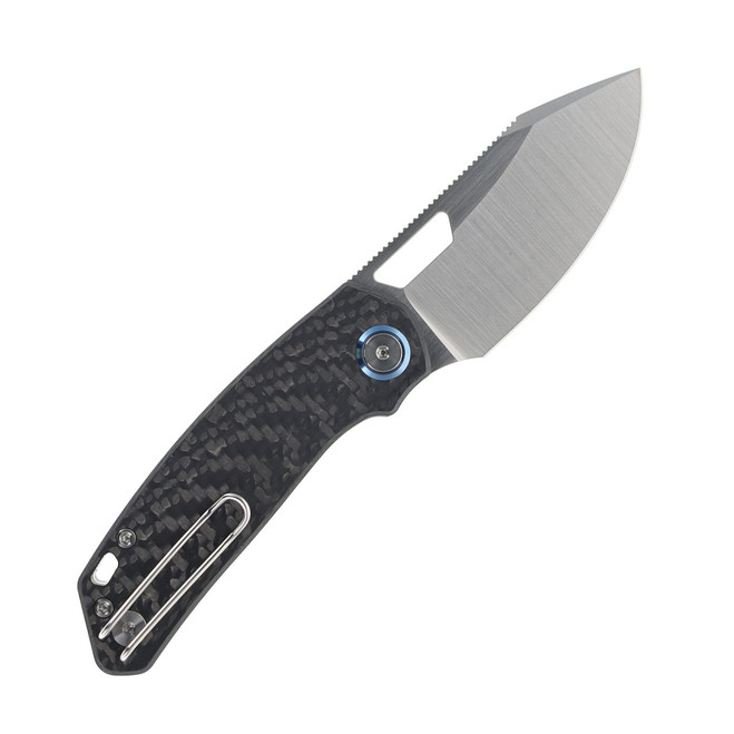 20号 Divo Knives Growler Mini Folding Knife Carbon Fiber Handle Satin