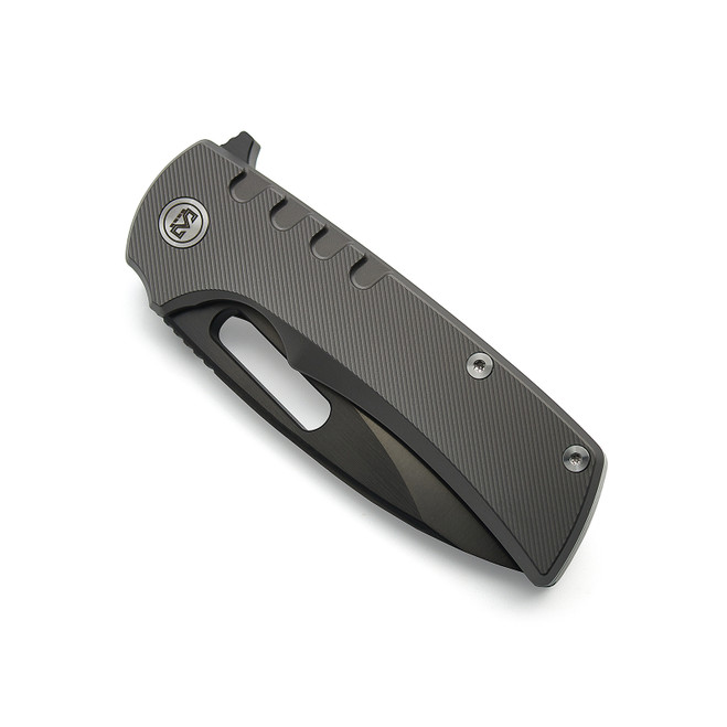 Miguron Arma XL Folding Knife Dark Grey Titanium Handle M390 Plain Edge MGR603XLBK