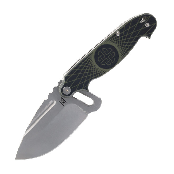 Midgards Messer Sliding Knife Olive/Black G10 Handle N690 Folding Knife MM-SLDNG-FLD-OLV