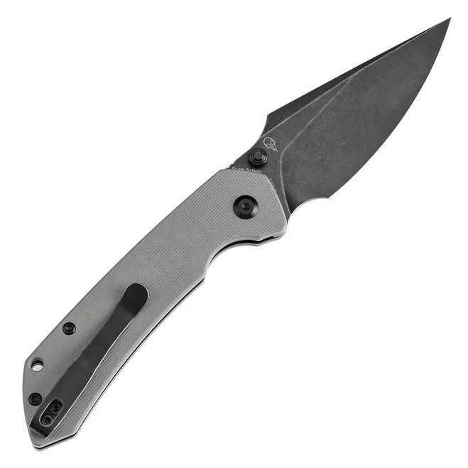 Tenable Fenrir Folding Knife Grey G10 Handle 14C28N Plain Blackwash Blade T1034F3