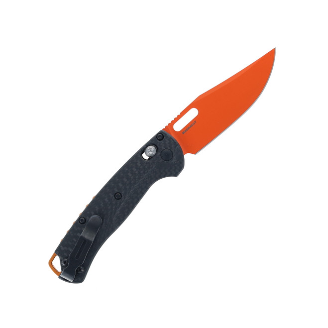 Benchmade Mini Taggedout Folding Knife Black Carbon Fiber Handle