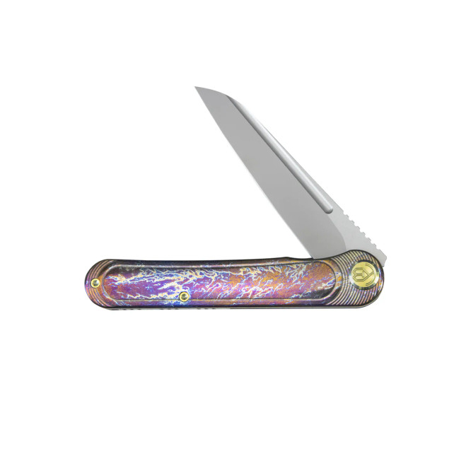 Kubey Dandy Folding Knife Flame Titanium S90V