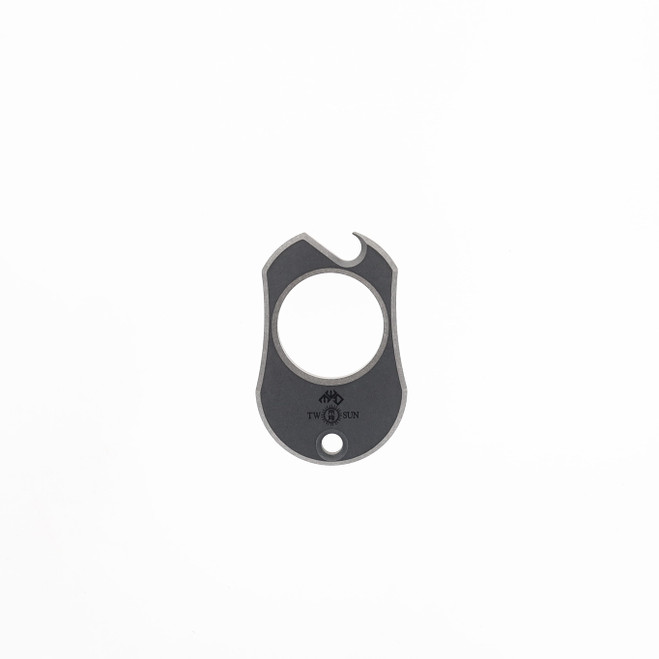TwoSun TS-EDC35-PL Titanium Bottle Opener Key Chain Tool Stonewashed