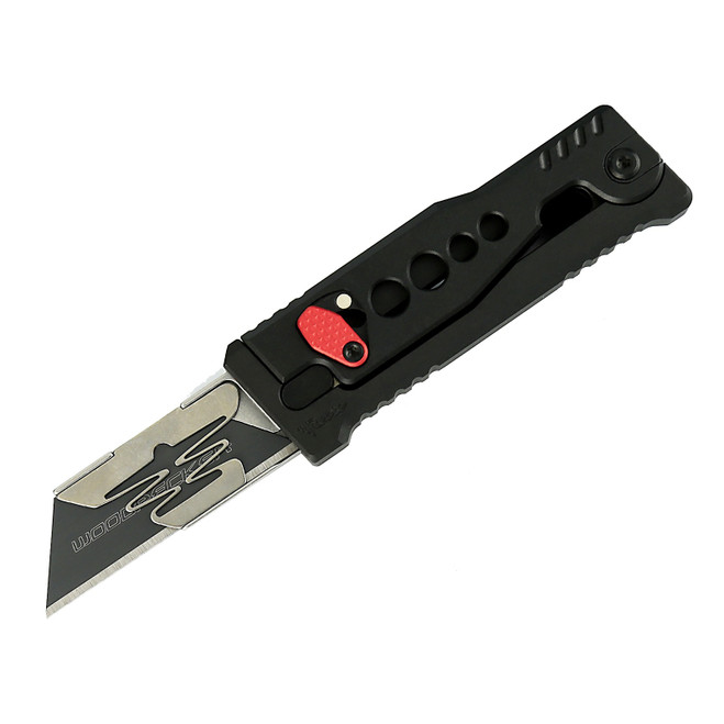 Reate Exo-U V1 Folding Knife Speedhole Black Aluminum Handle