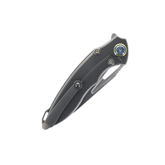 Rike 1902s Folding Knife Red Carbon Fiber Handle M390 Plain Edge