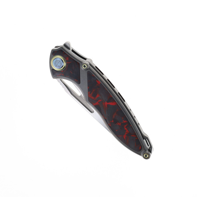 RICK Fin リックフィン Rike Alkaid Forever Steel Folding Knife Gray Titanium Handle