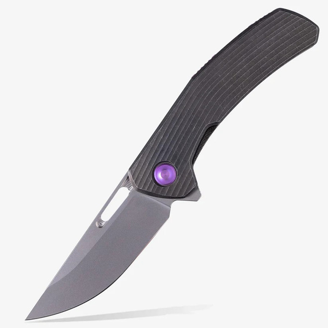 ラン Tactile Archer Folding Knife Darkwash Titanium Handle Magnacut