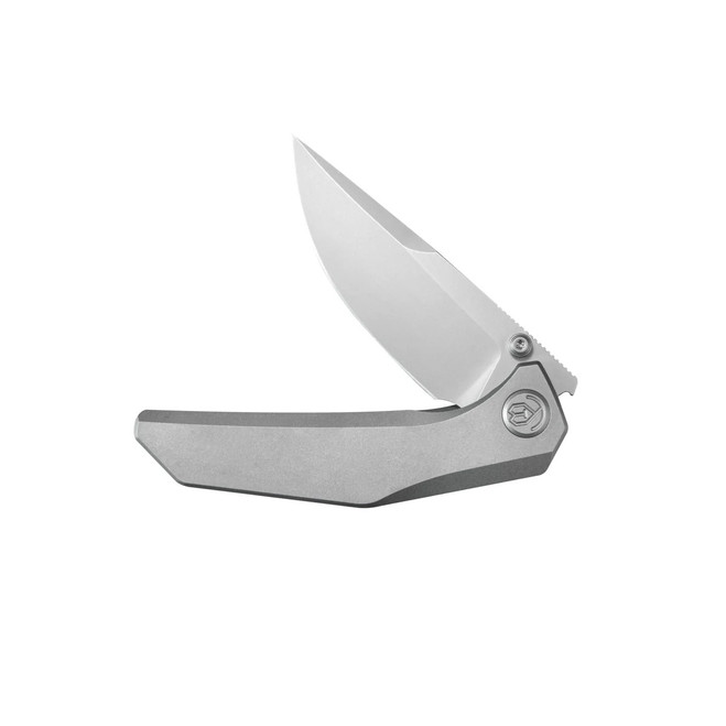 Kubey Eclipse Folding Knife Grey Integral Titanium Handle Drop