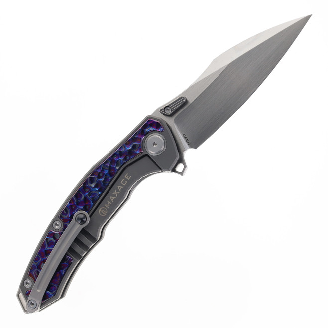 Maxace Halictus Folding Knife Titanium/Zirmascus Inlay Handle M390