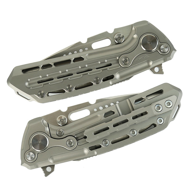 ローズ Reate Terminator-TX228 Folding Knife Ti-bead blast handle