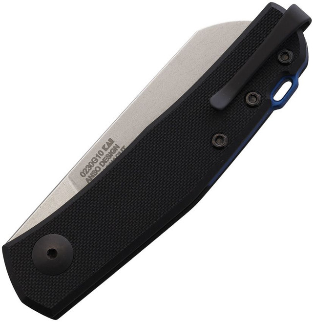 Zero Tolerance Folding Knife Black G10 Handle Magnacut Sheepsfoot Plain Edge Stonewash Finish ZT0230BLKG10