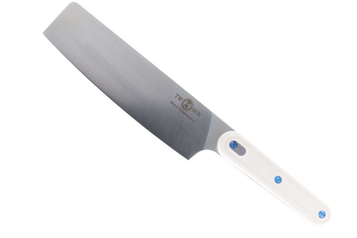 TS865 Kitchen Chef Knife Nylon Fiberglass 14C28N Full Tang Fixed Blade TS865-WHITE