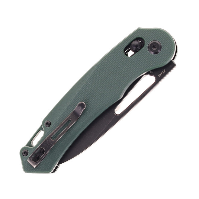Critical Strike Folding Knife Army Green G10 Handle VG-10 Plain