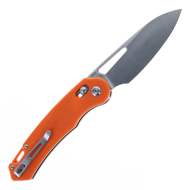 ICOMIC COLOR GRIP オレンジ 10本セット Critical Strike Folding Knife Orange G10 Handle VG-10 Plain Edge