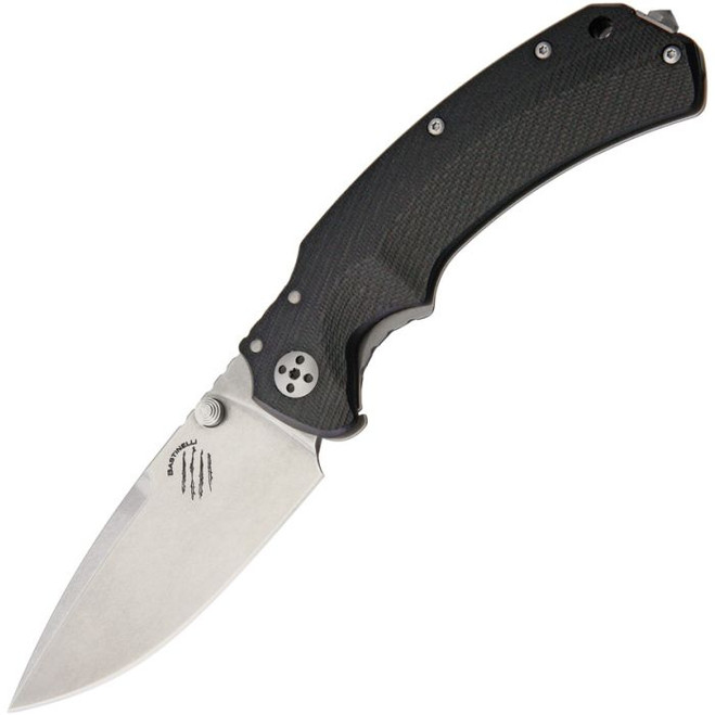 今ならほぼ即納！ Creations Bastinelli Folding Plain D2 Handle G10 Black Knife 靴
