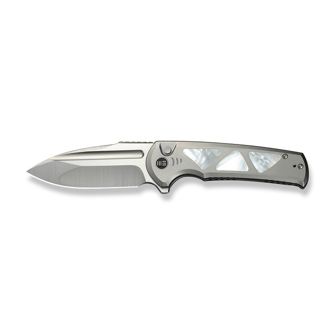 WE Sylox Folding Knife Gray Titanium Mother of Pearl Handle M390