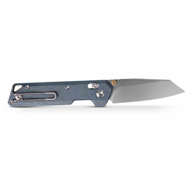 Vosteed Parallel Folding Knife Blue Titanium Handle S35VN Plain Stonewash Blade A3504 Vosteed Parallel Folding Knife Blue Titanium Handle S35VN Plain Stonewash Blade A3504