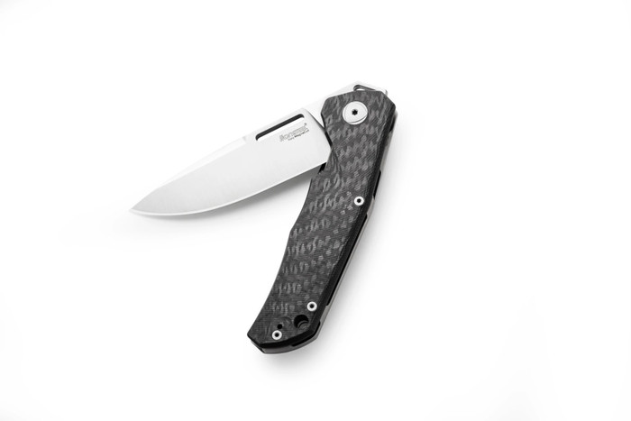 Lion Steel Q4ttro Folding Knife Carbon Fiber Handle Magnacut Plain