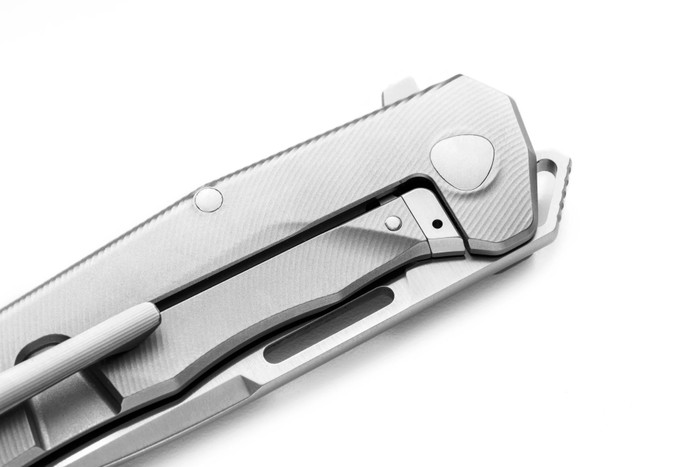 Lion Steel Q4ttro Folding Knife Green Burlap Handle Magnacut Plain
