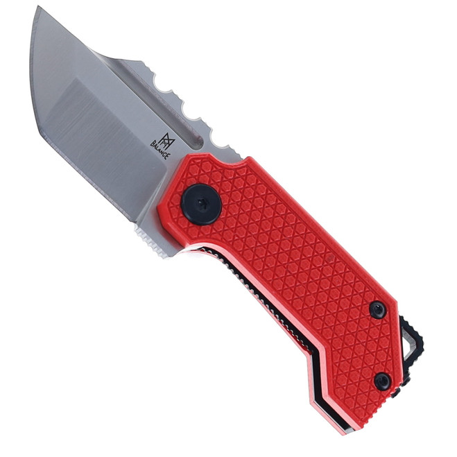 Midgards Messer Thunrar Nano Folding Knife Red G10 Handle 14C28N Plain Edge
