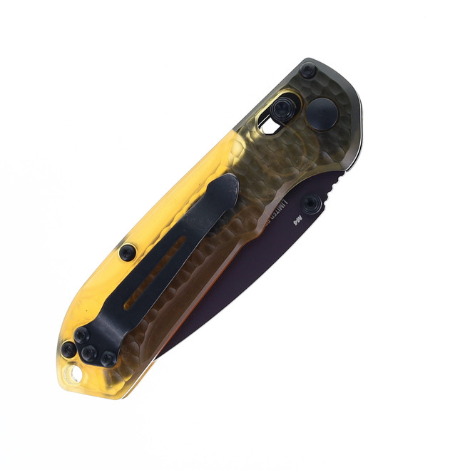 Benchmade Mini Freek Folding Knife Yellow Ultem Handlle CPM-M4