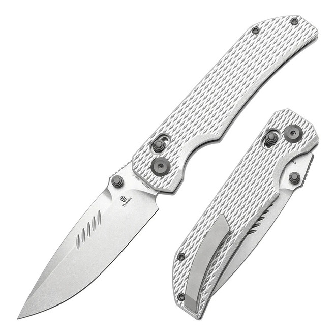 Tenable Eaglestrike Folding Knife Silver Aluminum Handle Nitro-V