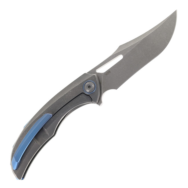 Poikilo Armadillo-S2 Folding Knife Dark Stonewash Titanium Handle