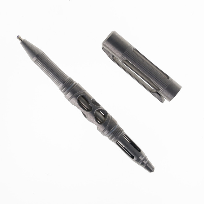 TwoSun CNC LED Titanium Tactical School Office Business Pocket Pen Black Ink TSPEN21-TI-SW