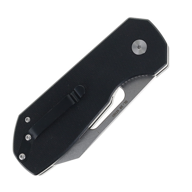 SixLeaf SL-38 Folding Knife Black G10 Handle M390 Plain Edge