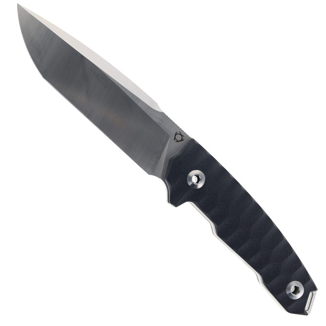 SixLeaf Fixed Blade Knife With A Fire Starter Striker Black G10 Handle 9Cr14Mov Plain Edge SL-65-Black