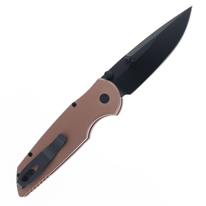 ProTech Integrity Folding Knife FDE Aluminum Handle S35VN Plain