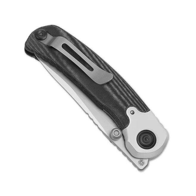 MIKADZUKI W&amp;R× CAN FEELver BLACK Kizer Pioneer Folding Knife Aluminum/Black Micarta Handle