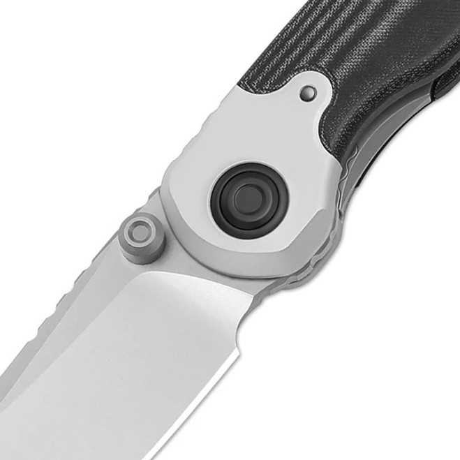 kiri Kizer Pioneer Folding Knife Aluminum/Black Micarta Handle Nitro-V