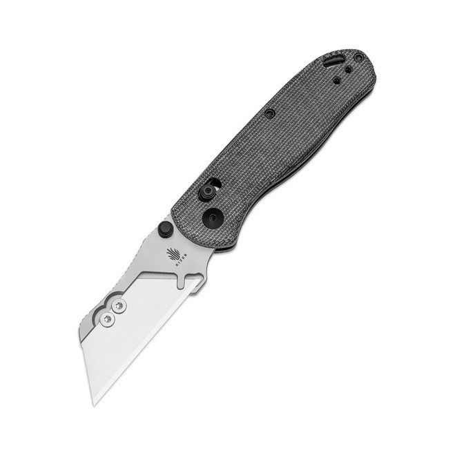 Kizer Drop Bear Utility Knife Black Micarta Handle SK5/5Cr15 Plain