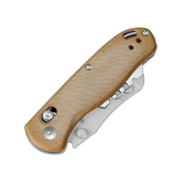 Kizer Drop Bear Utility Knife Brown Micarta Handle SK5/5Cr15 Plain