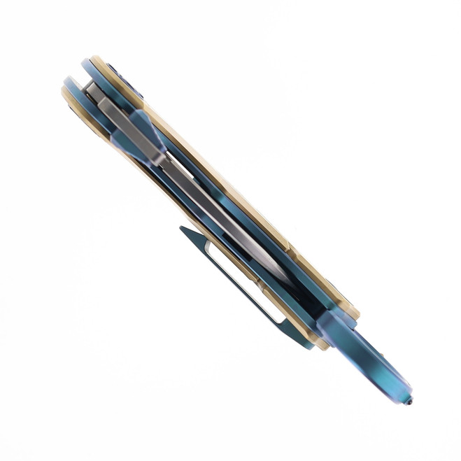 (レインボウ) Critical Strike Predator Folding Knife Karambit Green/Copper