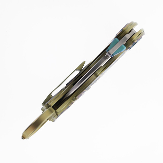 Critical Strike Predator Folding Knife Karambit Camo Titanium