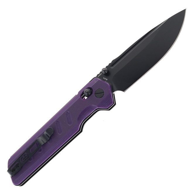 Critical Strike X504 Folding Knife Purple G10 Handle VG-10 Plain